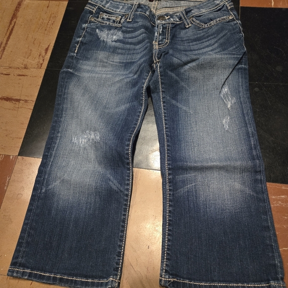 Buckle Pants - BKE Buckle Jeans capris stretch distressed juniors size 27 BNWOT
